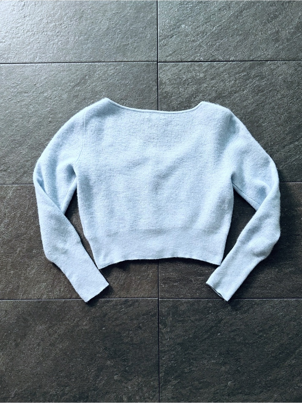 J.Crew Collection 100% Cashmere Cropped Cardigan Women’s XS Light Blue - Picture 10 of 13